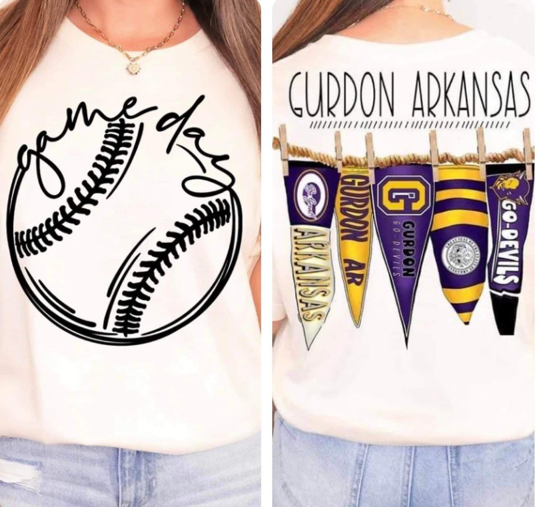 Gurdon Arkansas Baseball Pennant Flags Comfort Colors