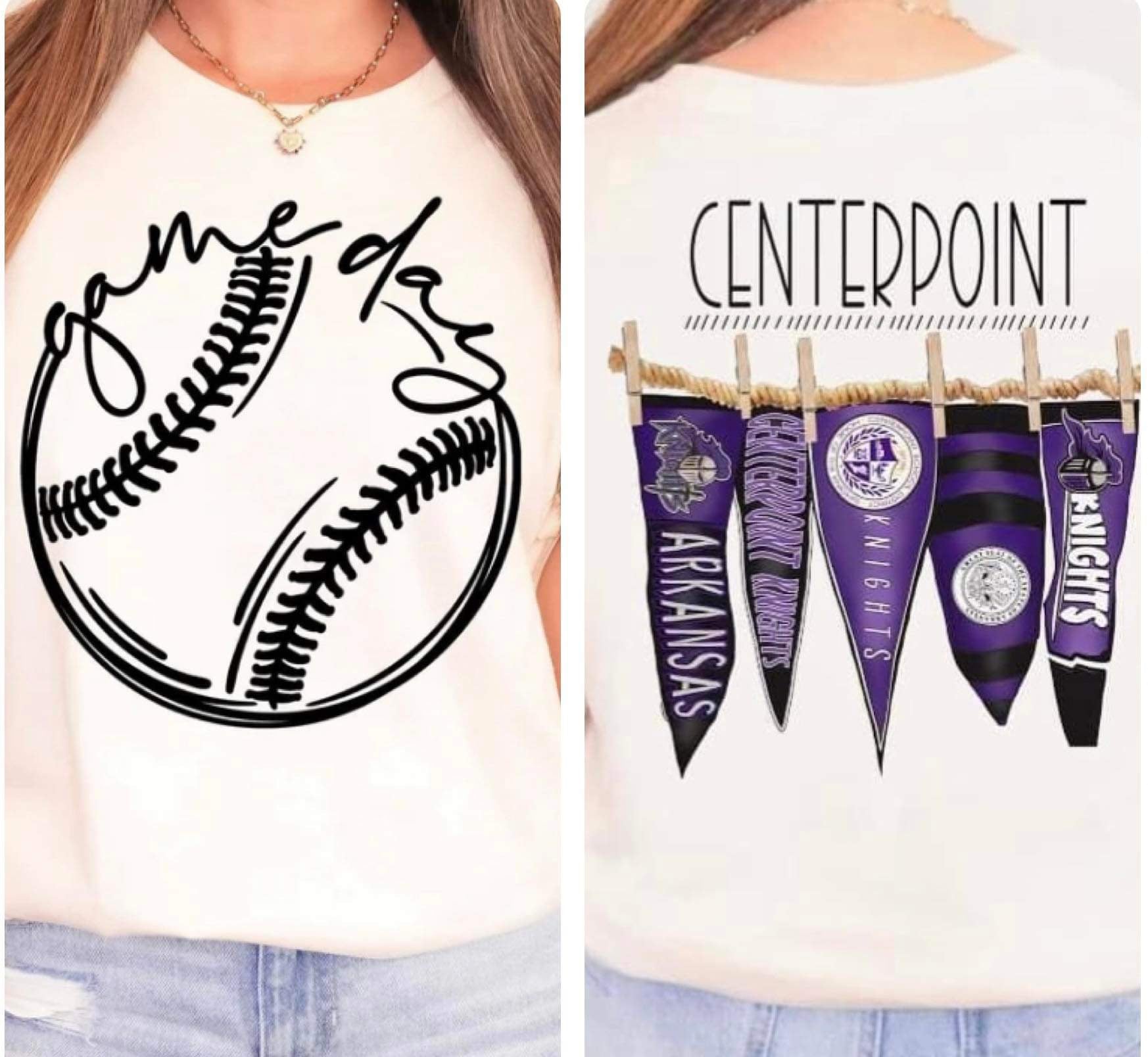 Centerpoint Arkansas Baseball Pennant Flags Comfort Colors