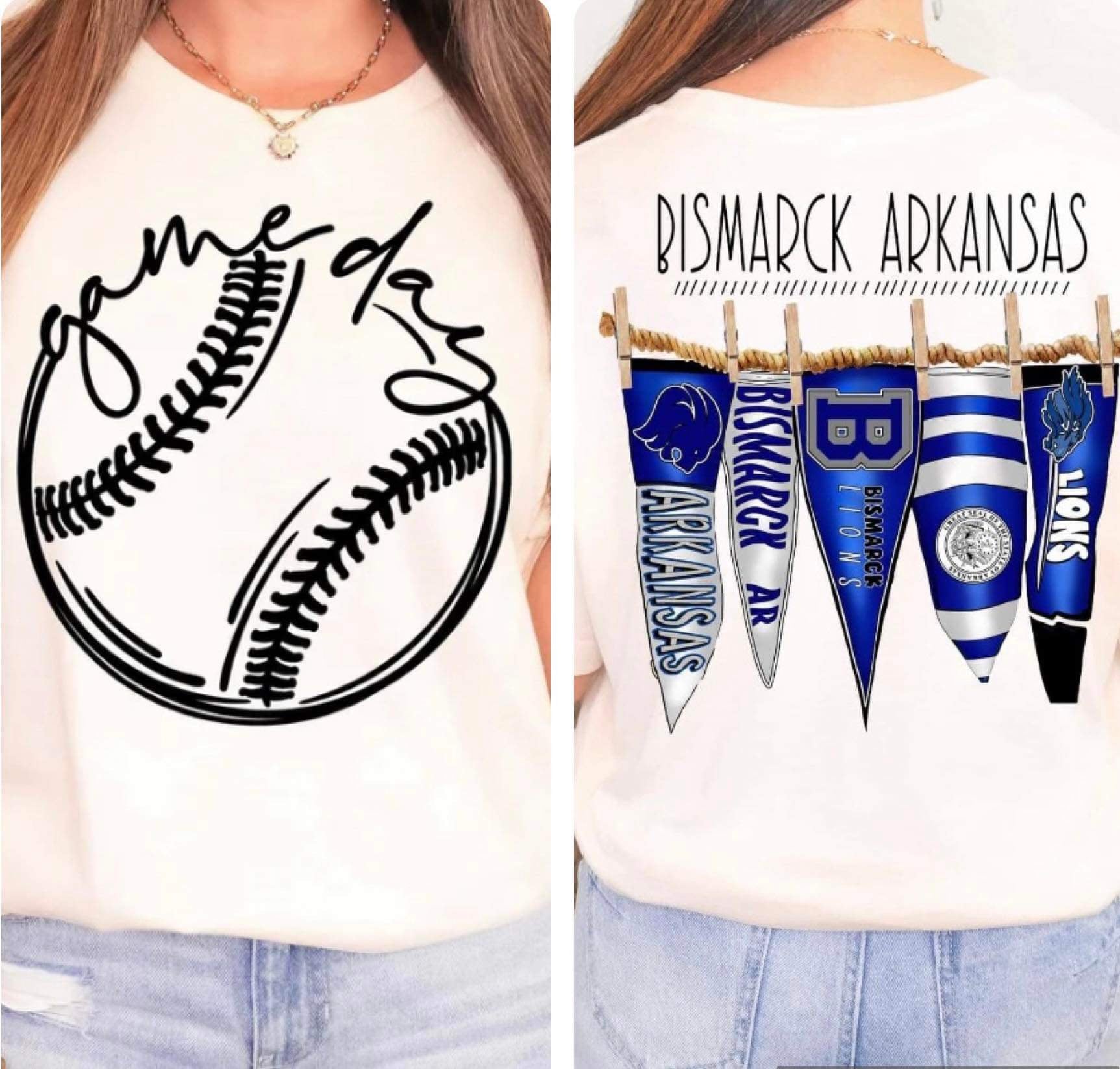 Bismarck Arkansas Baseball Pennant Flags Comfort Colors
