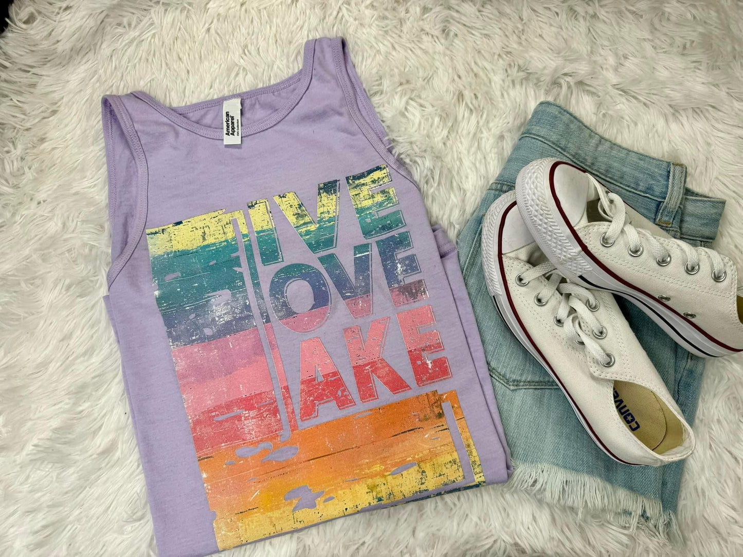 Live Love Lake Comfort Colors Tank