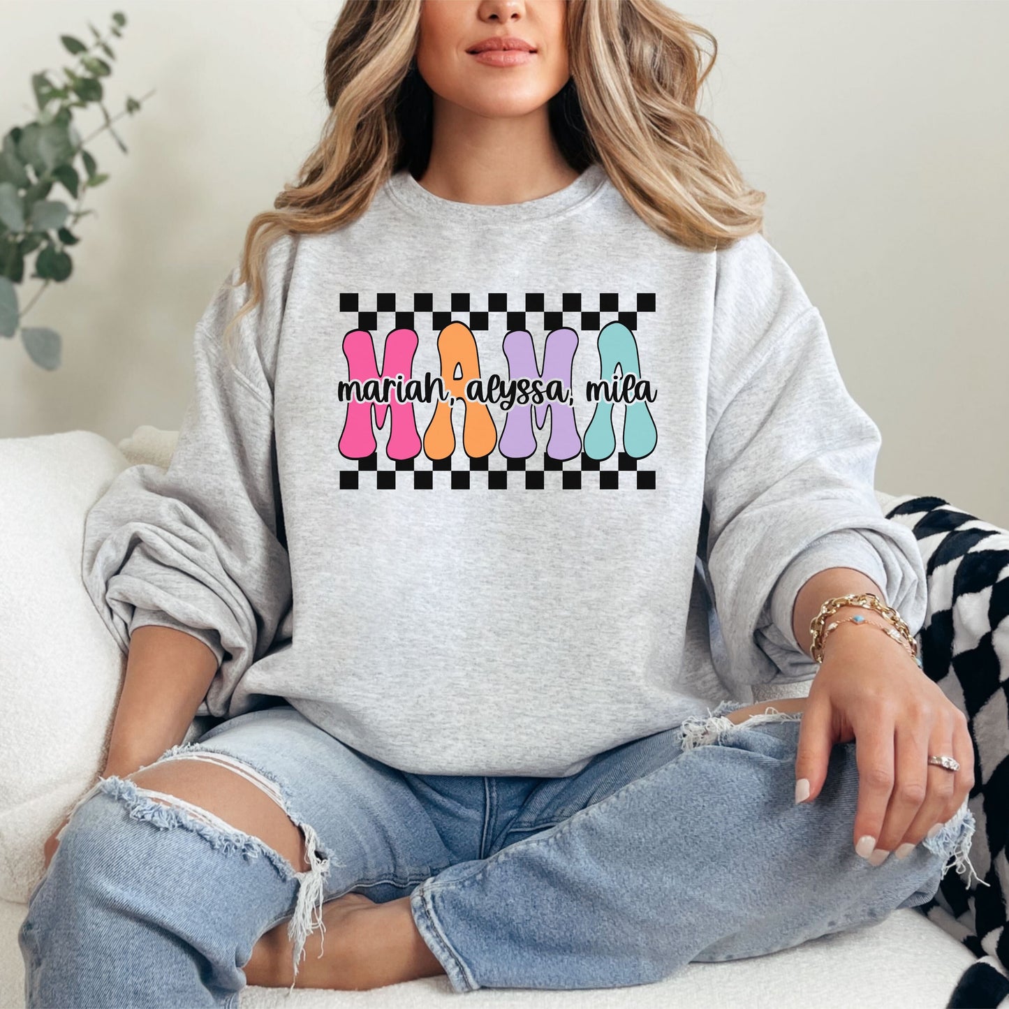 Rainbow Custom Mom and Kids Names