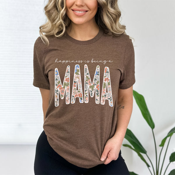 Happiness is Being a Mama Custom Short Sleeve
