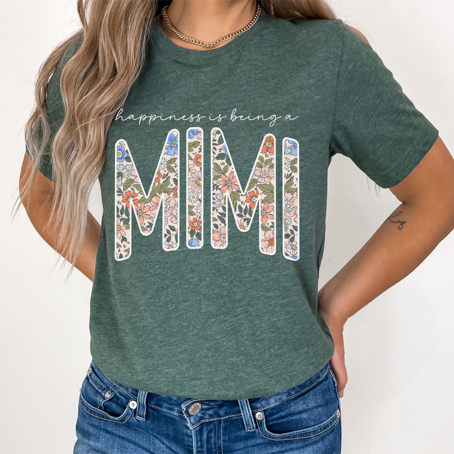 Happiness is Being a Mama Custom Short Sleeve