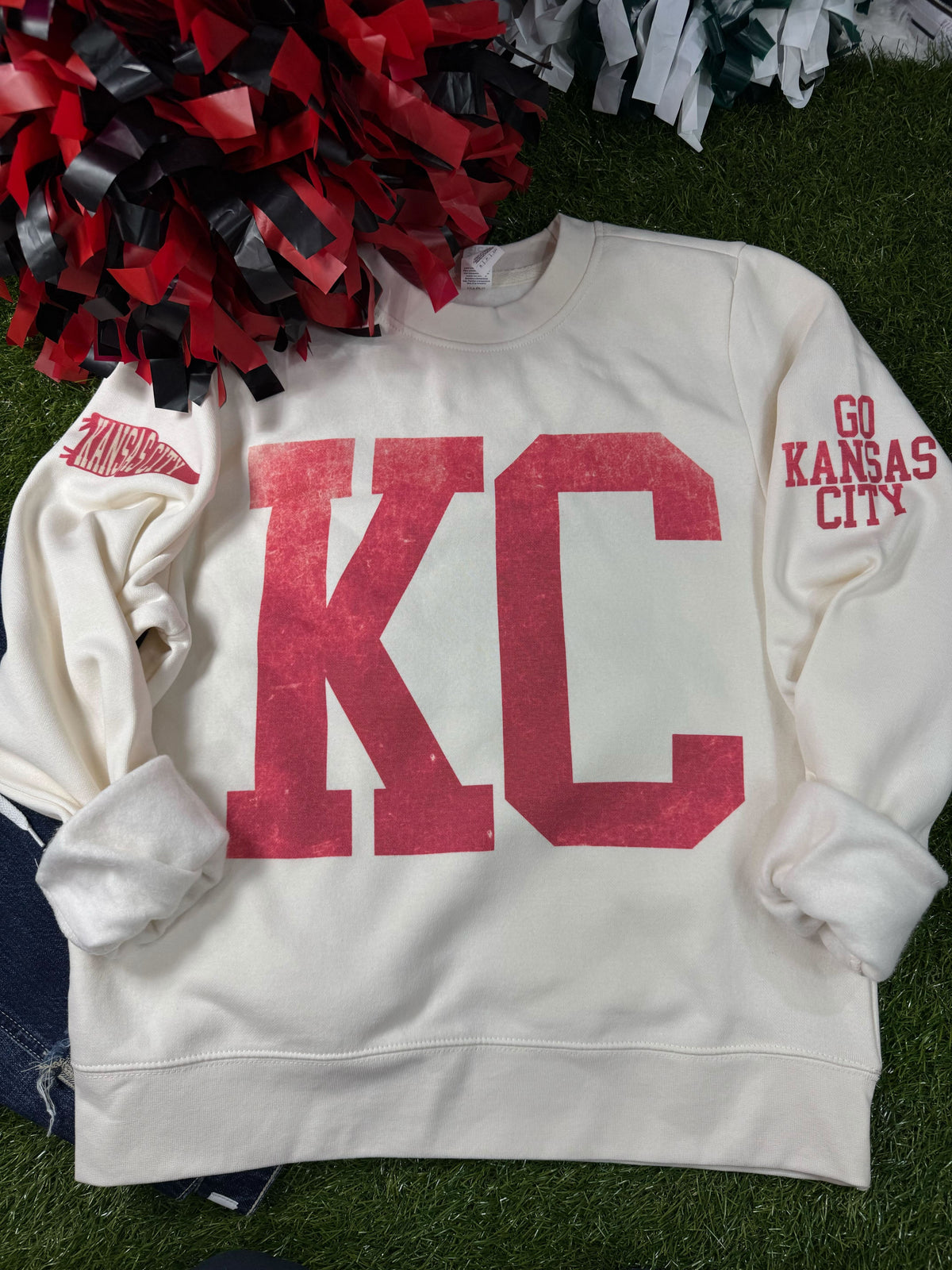 Custom Distressed Team Spirit Sweatshirt