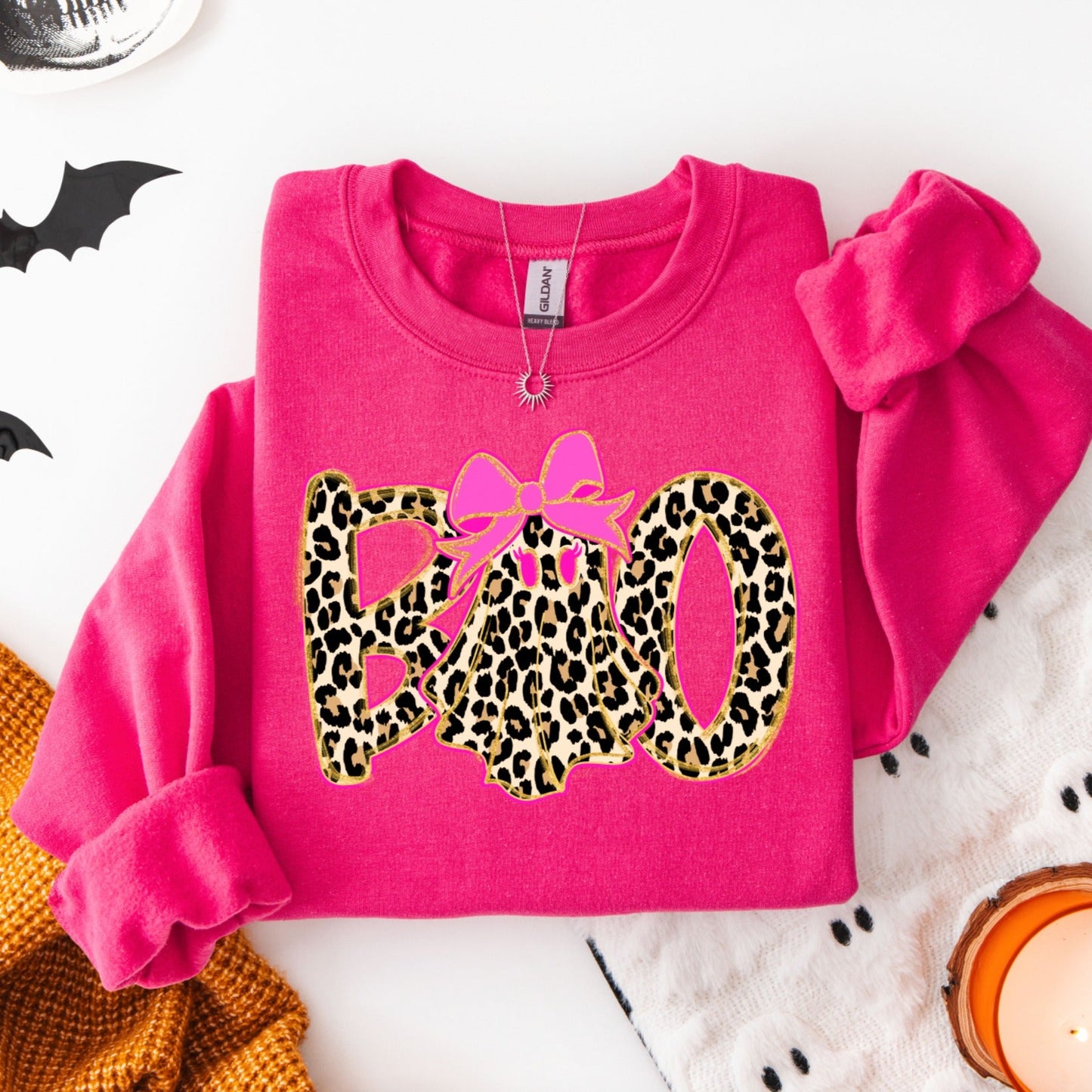 Boo Ghost Leopard Pink