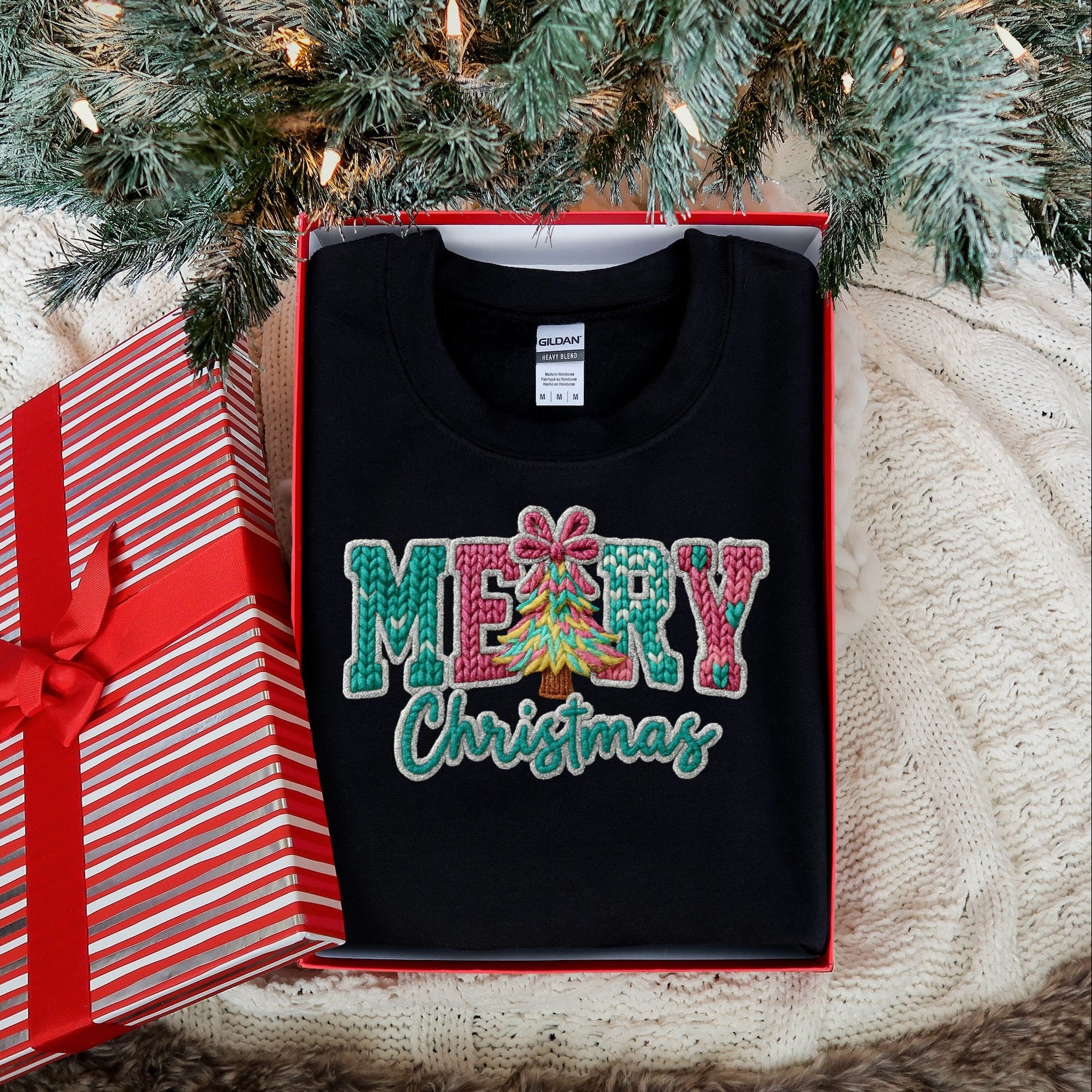 Merry Christmas Faux Yarn