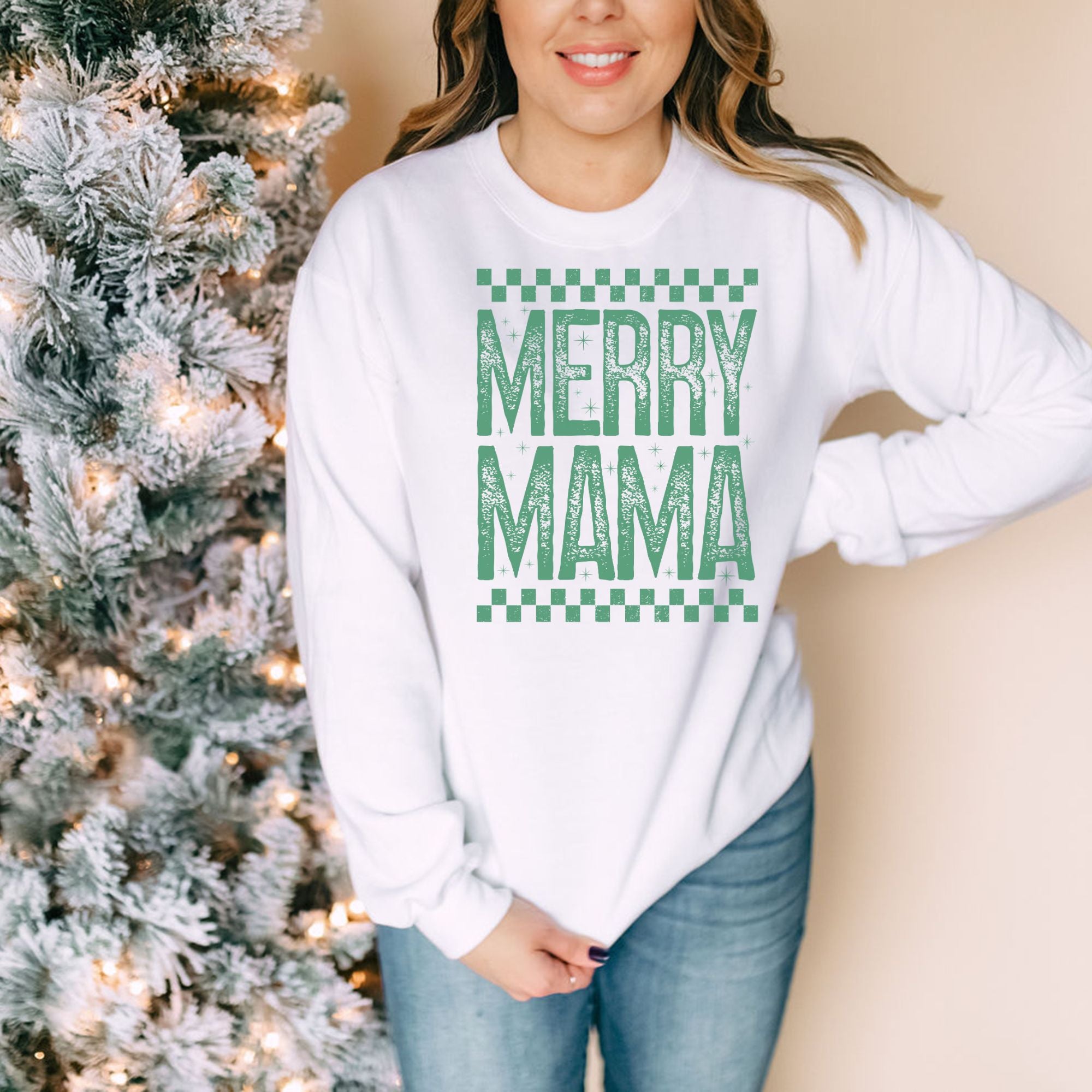 Merry Mama Grunge Checkered