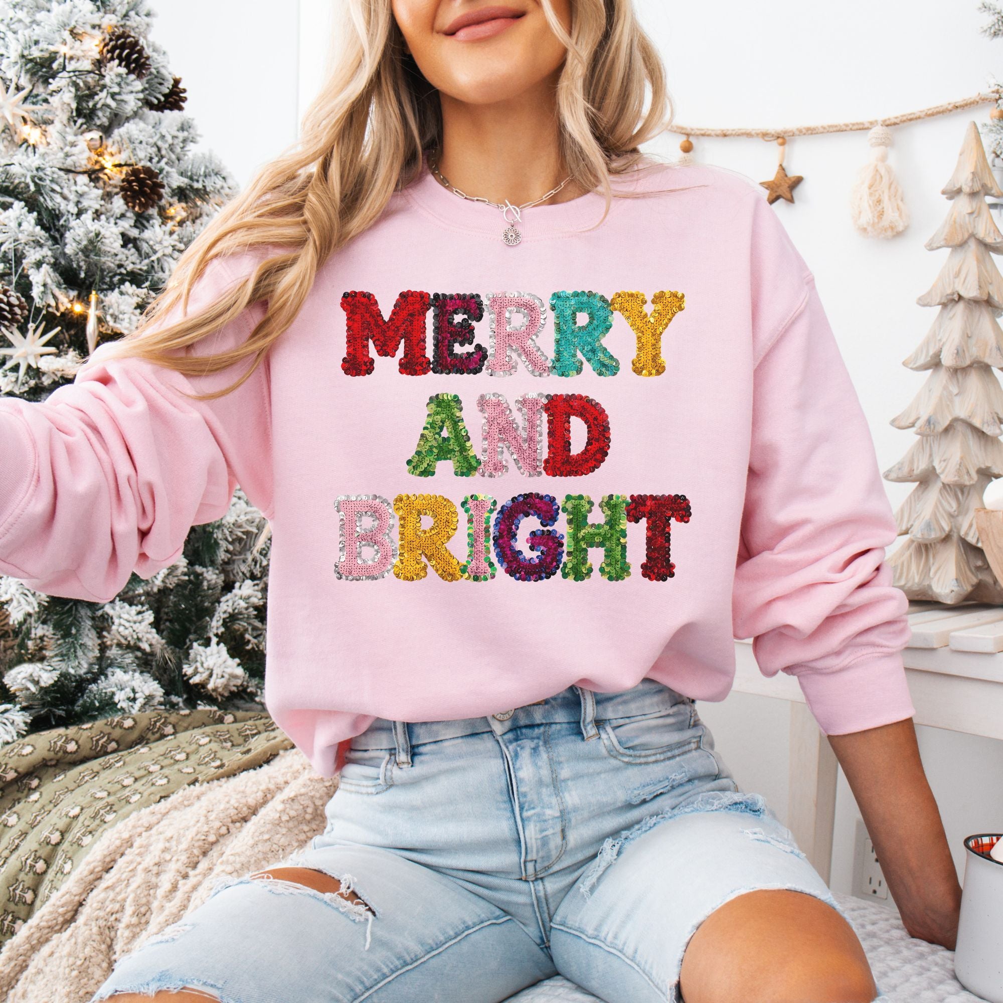 Merry and Bright Faux Sequins