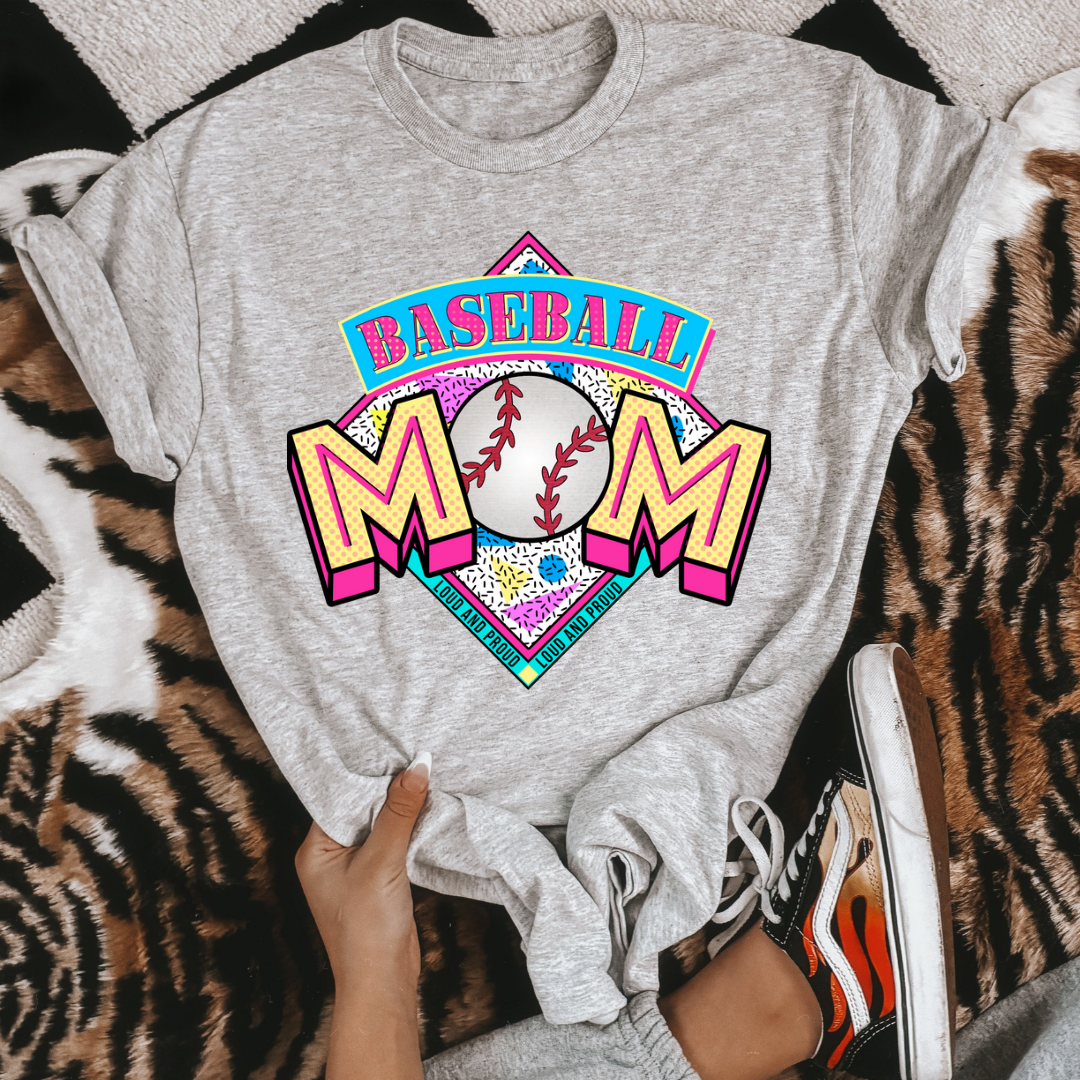 Retro Baseball Mom Comfort Colors