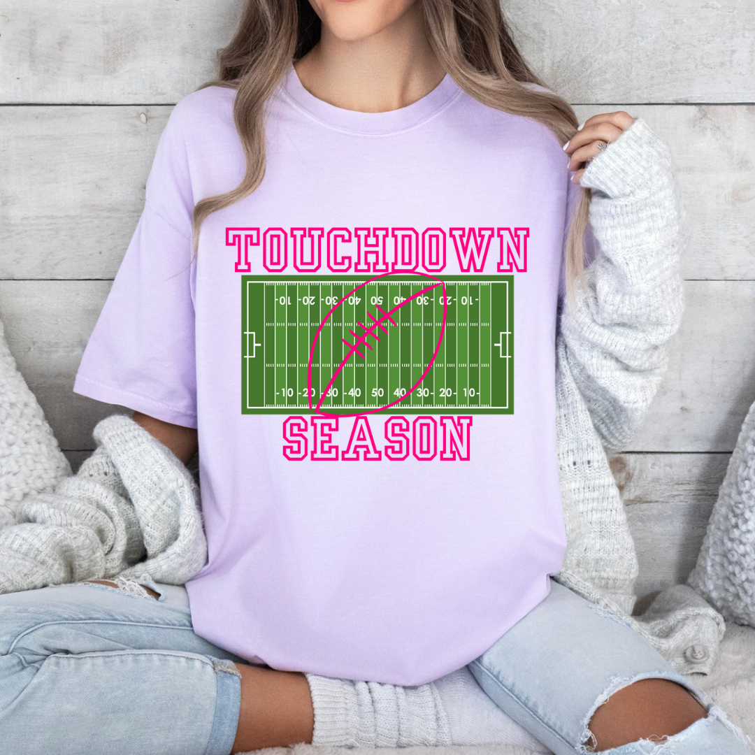Touchdown Season Pink Comfort Colors