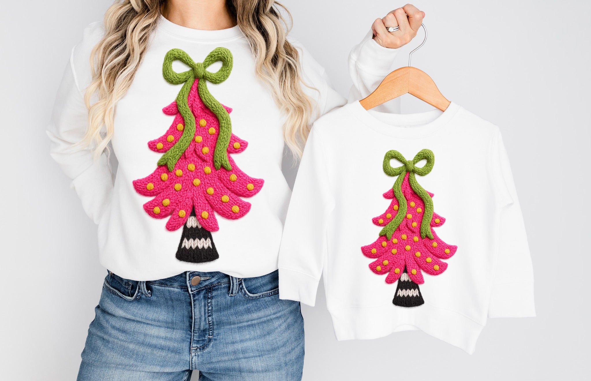 Pink Faux Yarn Tree