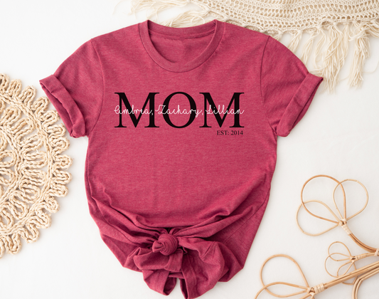 Custom Mom Name Kid Names Comfort Colors