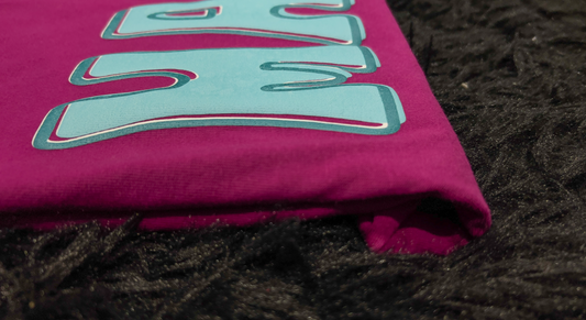 Mama Teal Printed Puff Short Sleeve