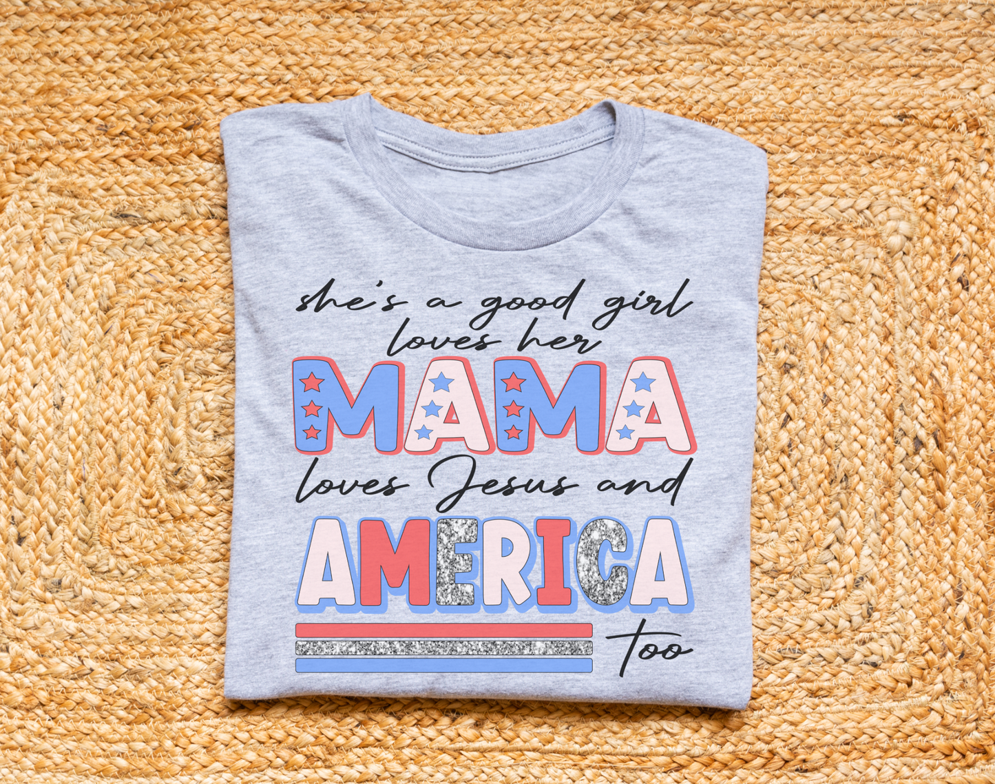 She's a Good Girl Loves Her Mama Short Sleeve