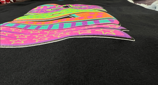 Custom Colorful Mascot Printed Puff Comfort Colors