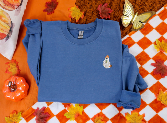 Embroidered Ghost Coffee Pocket