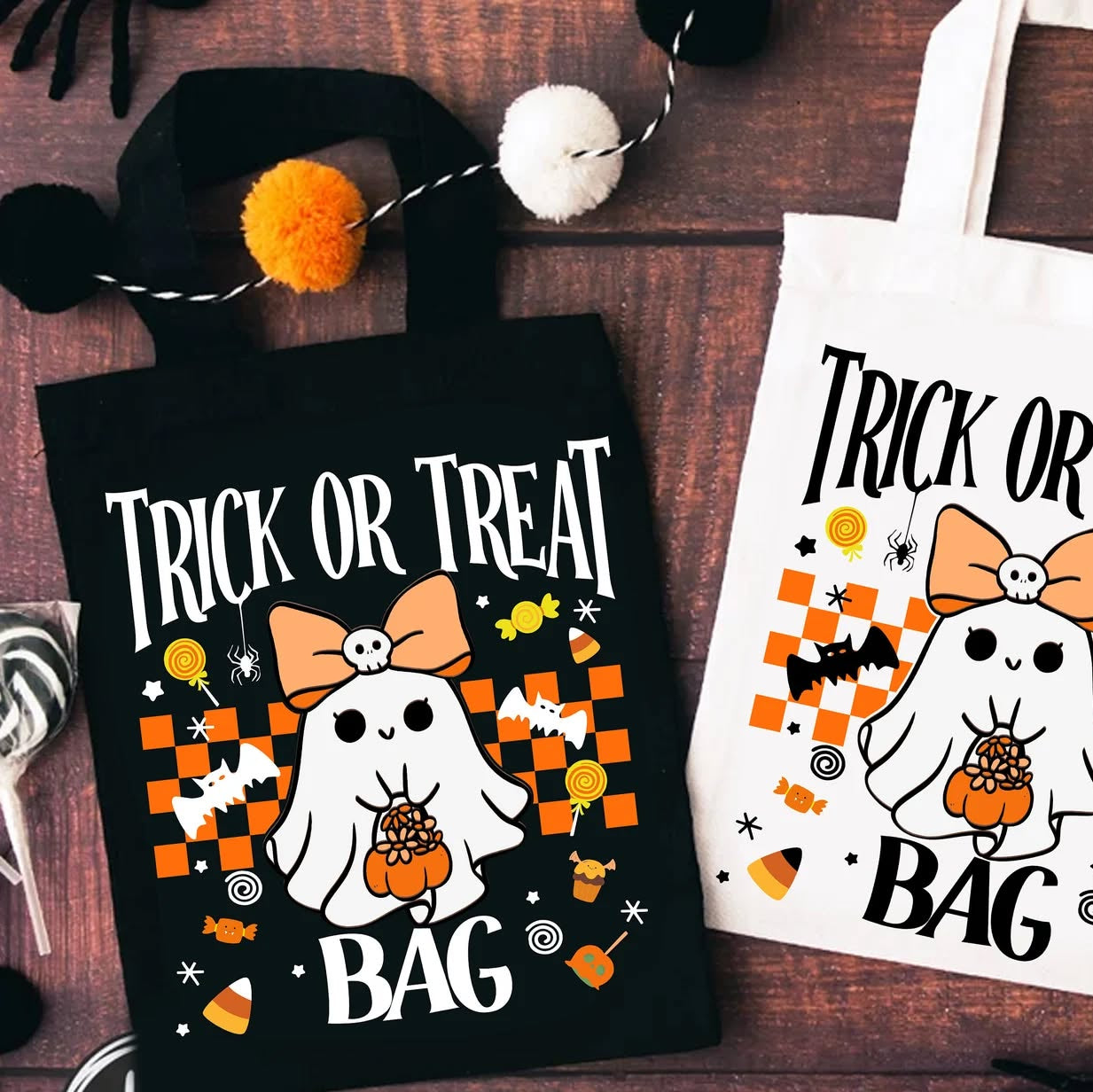 Treat or Trick Bag white