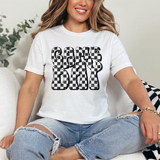 Custom Game Day Checkered Wave