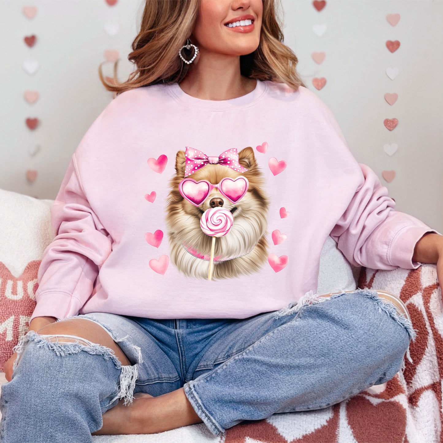 Pomeranian Valentine Dog