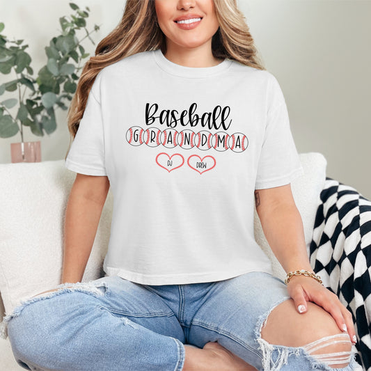 Baseball Softball Custom with Heart Names