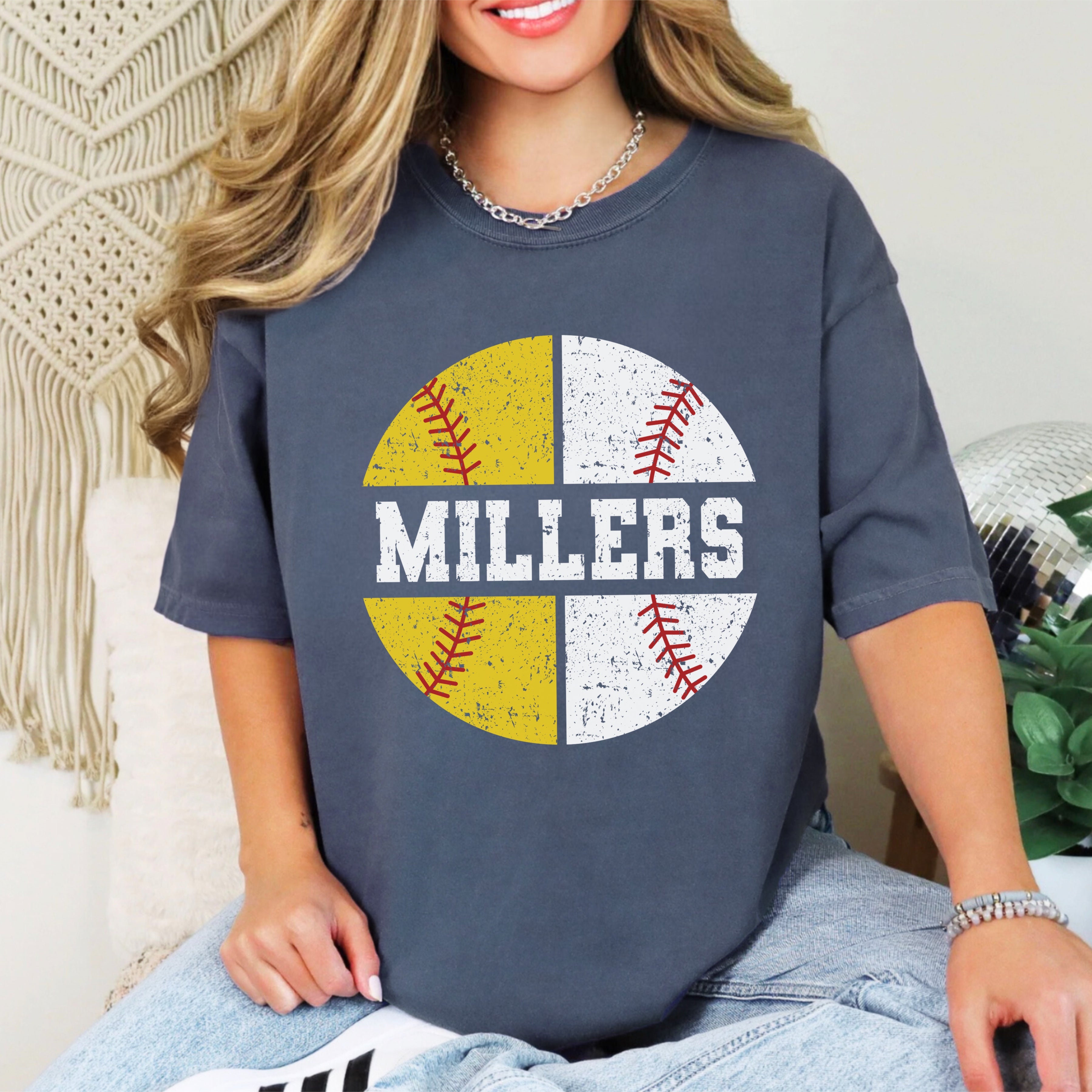 Custom name Baseball softball split