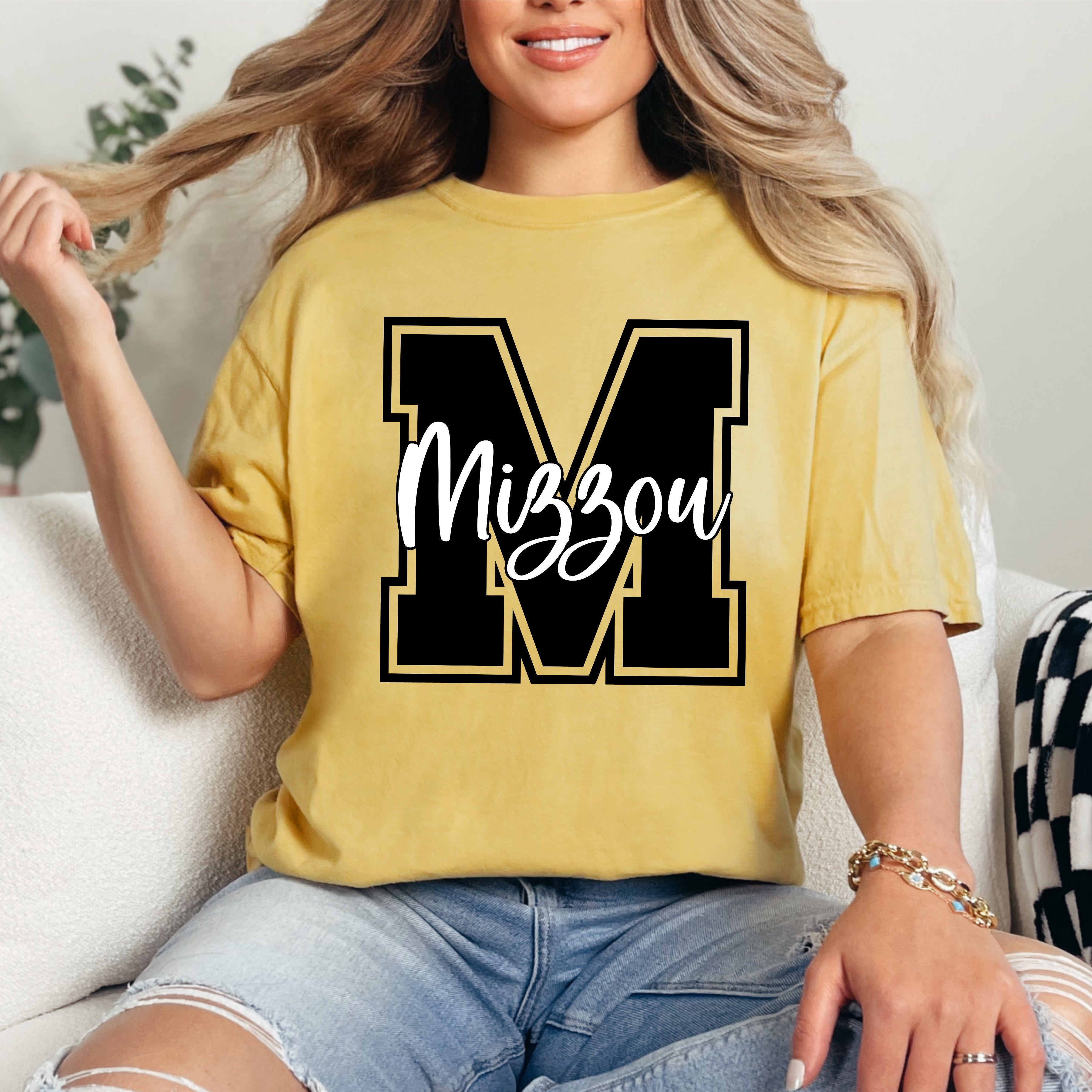 Custom Block Name White Tee Only - SALE
