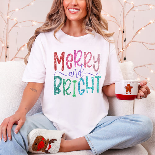 Merry and Bright Faux Sale Tee