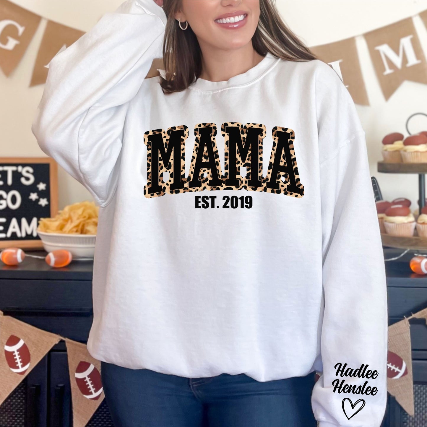 Custom Leopard Name with Sleeve