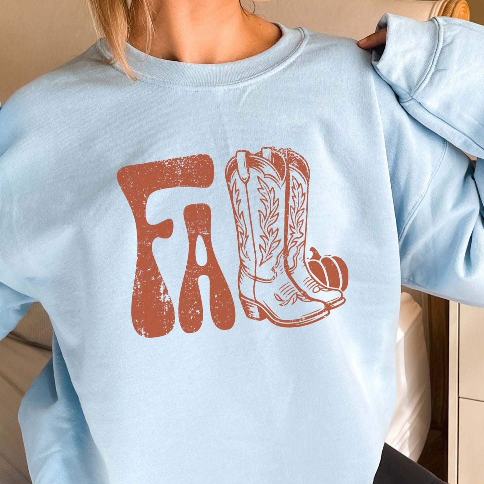 Western Fall Distressed Orange