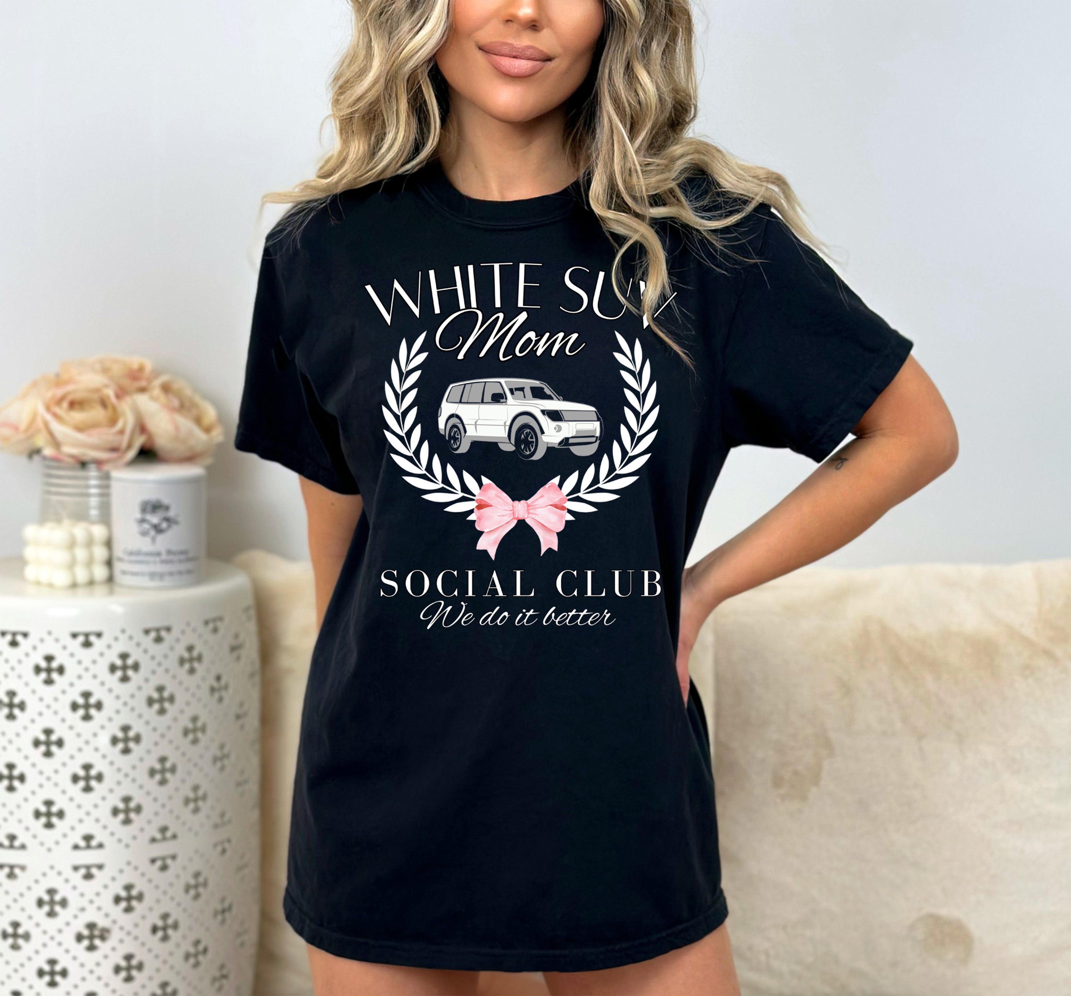 white SUV Mom