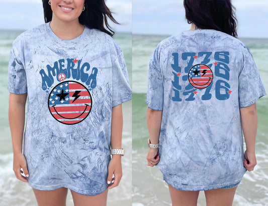 American 1776 Smiley Colorblast
