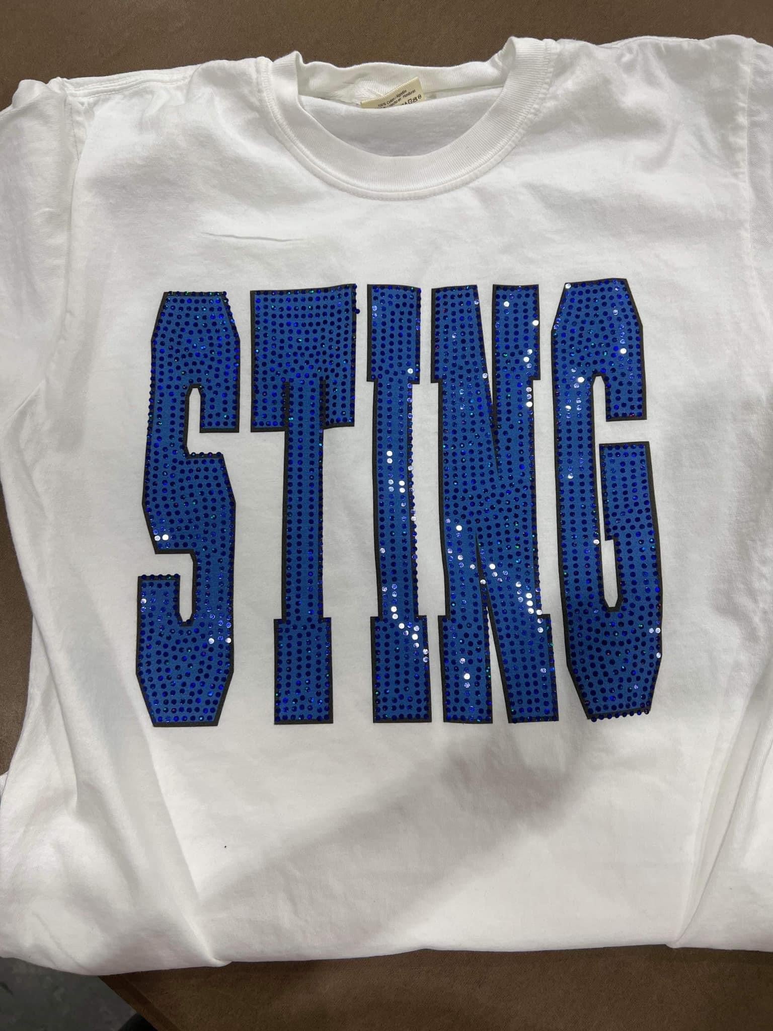 Sting Blue With Black Outline NO SPANGLE Long Sleeve