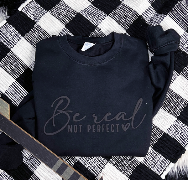 Be Real Not Perfect Puff Comfort Colors Tee