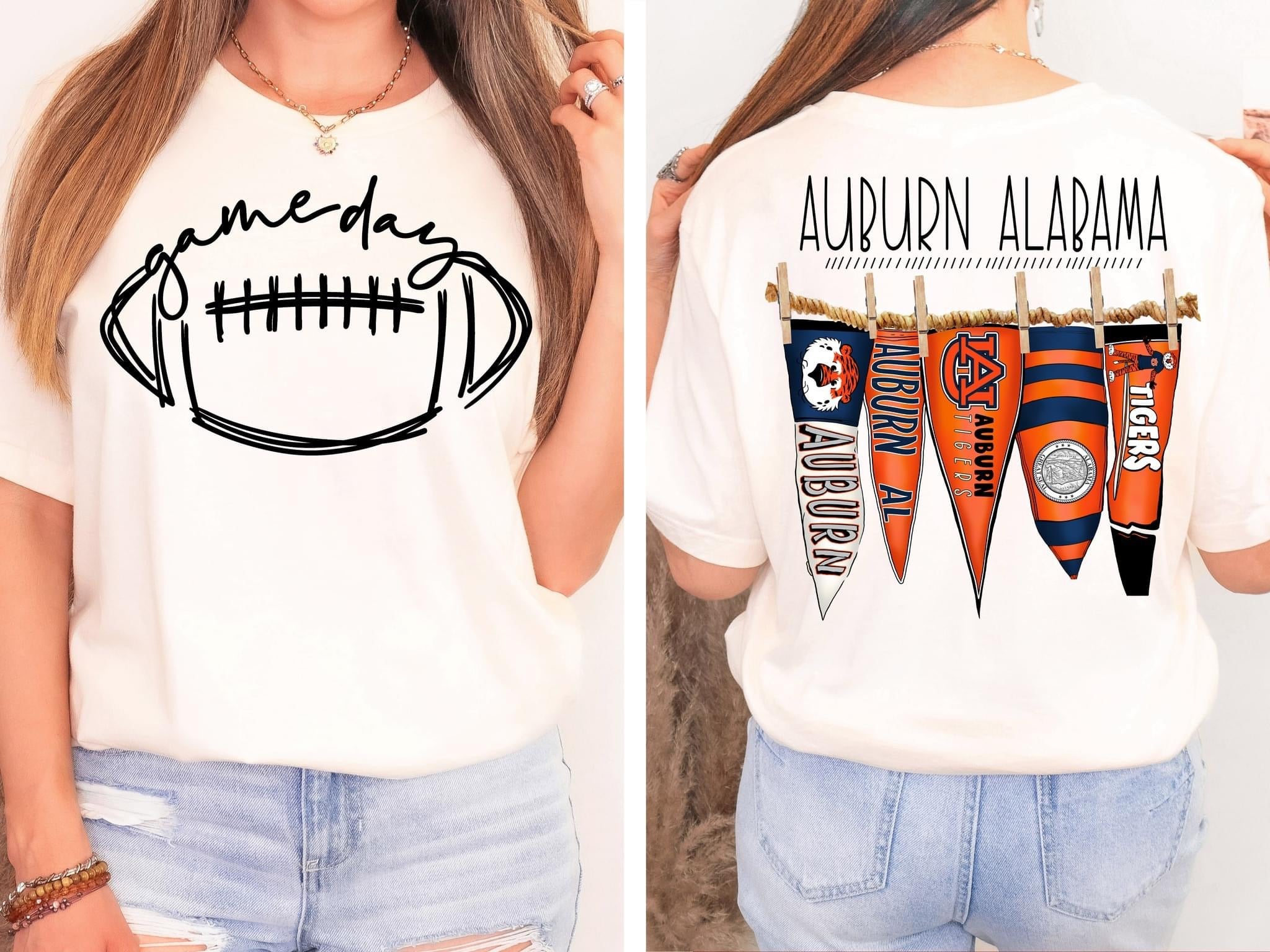 Auburn Alabama Pennant Flags Comfort Colors