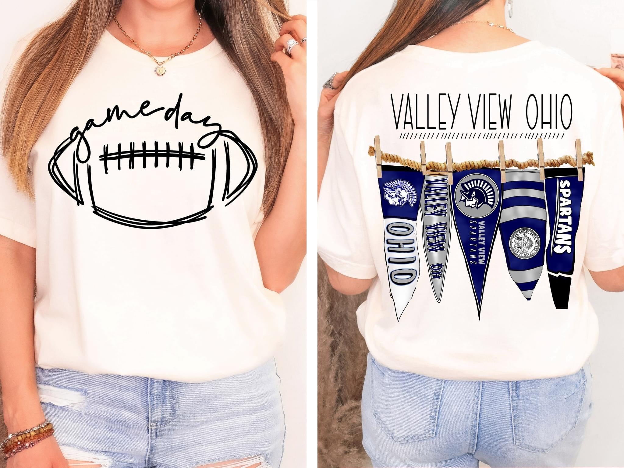 Valley View Ohio Pennant Flags Comfort Colors
