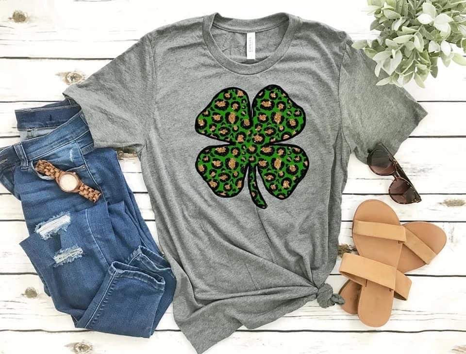 Leopard Shamrock Short Sleeve