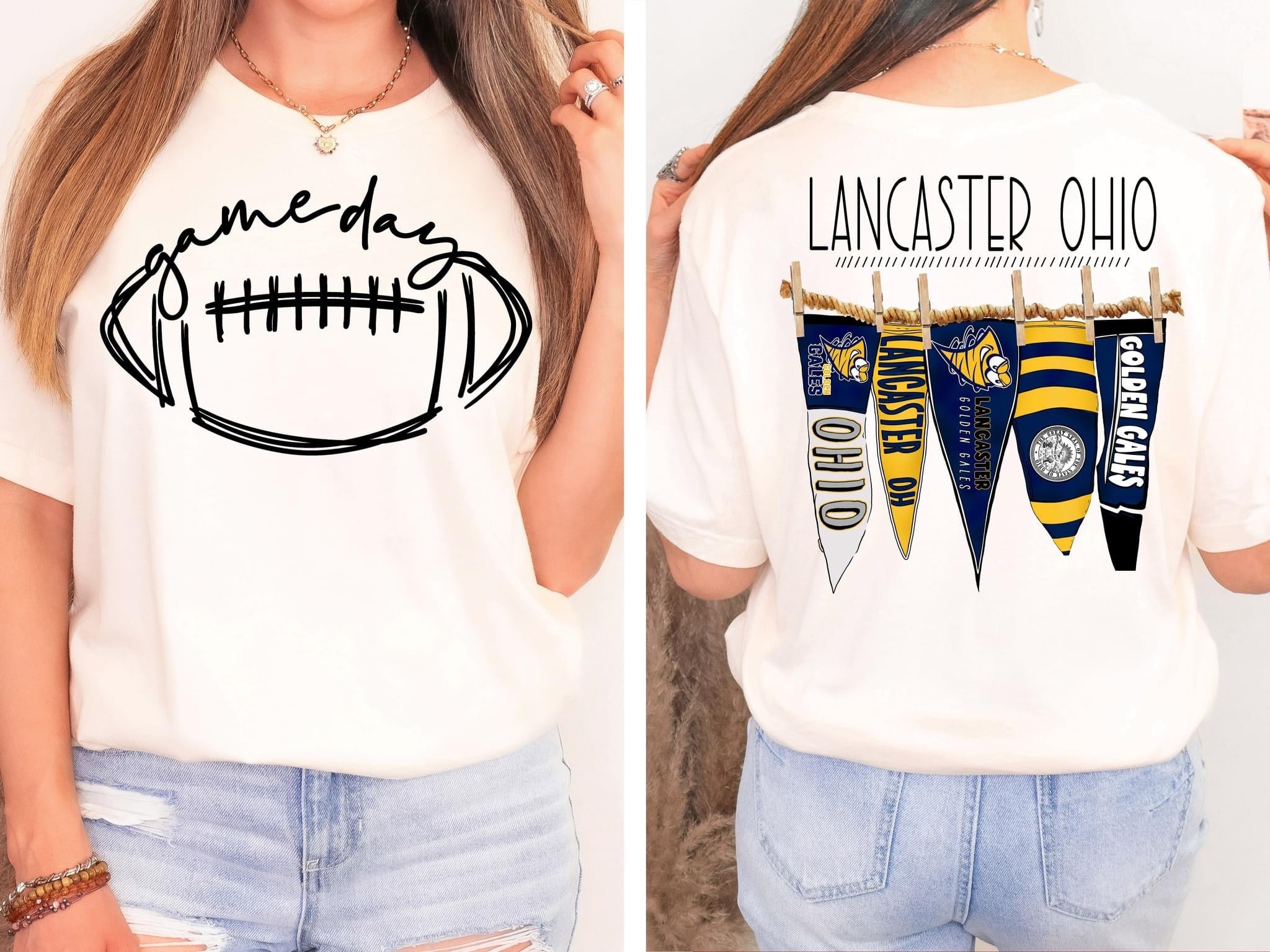 Lancaster Ohio Pennant Flag Comfort Colors