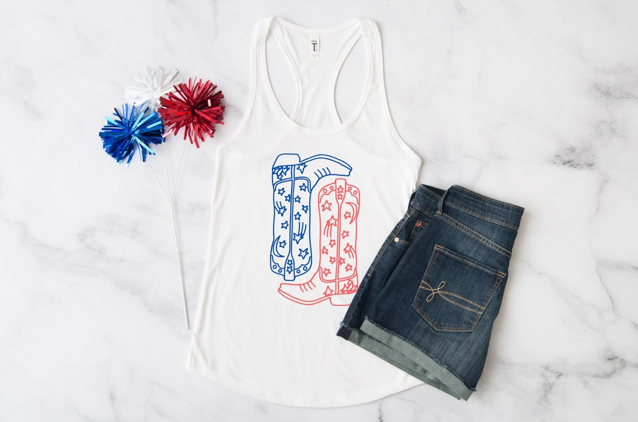 Red and Blue Boots