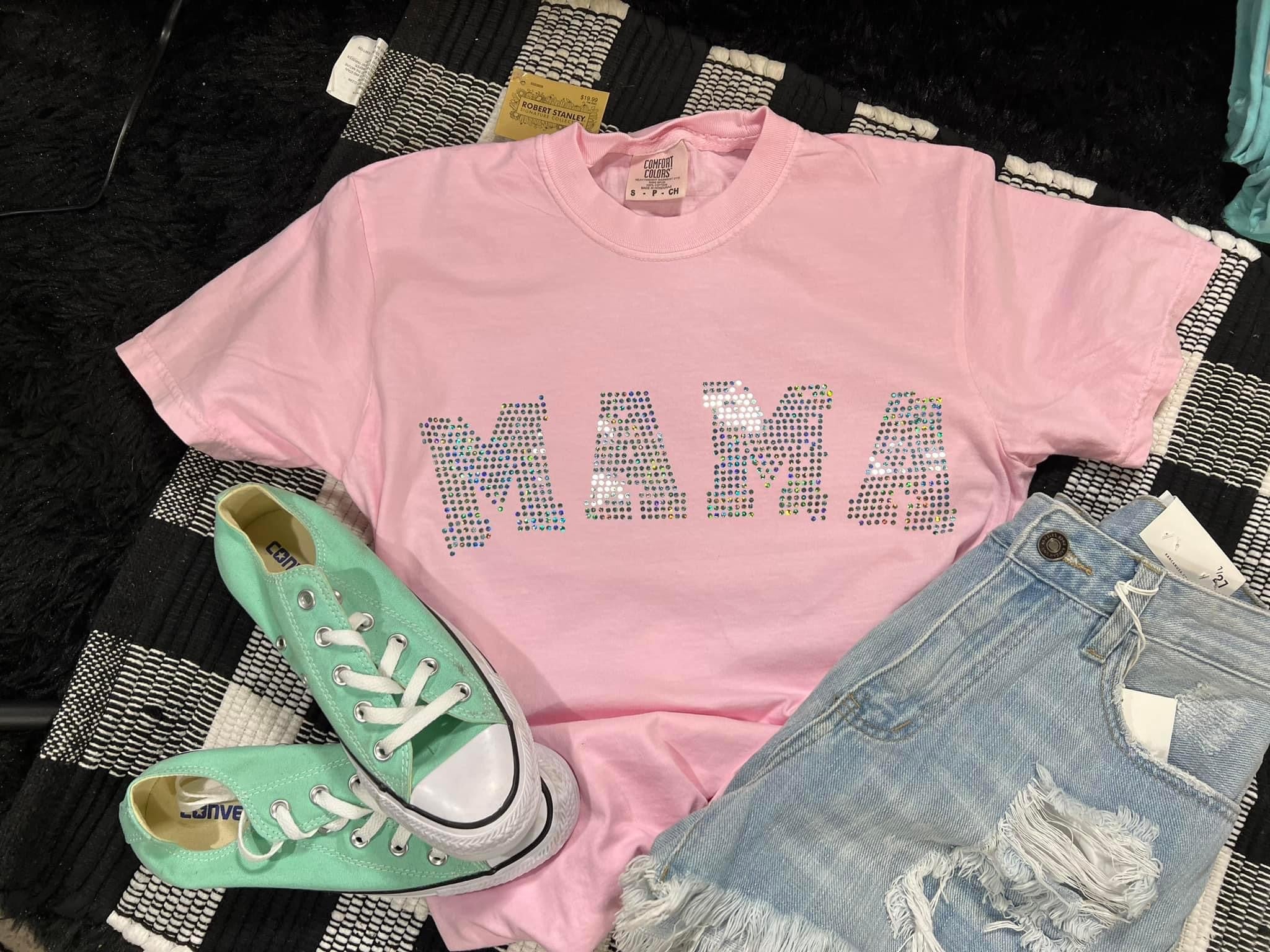 Mama Silver Spangle Comfort Colors