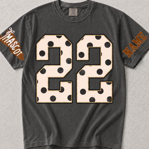 Custom Number Name & Mascot Sleeve Tee