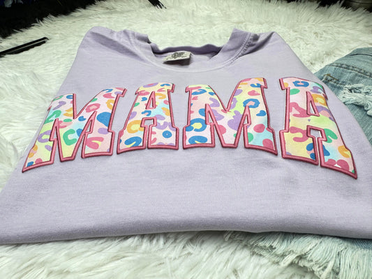 CUSTOM Mama New Pattern Leopard Comfort Colors