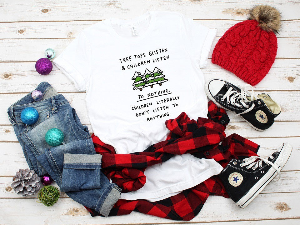 tree tops glisten children listen