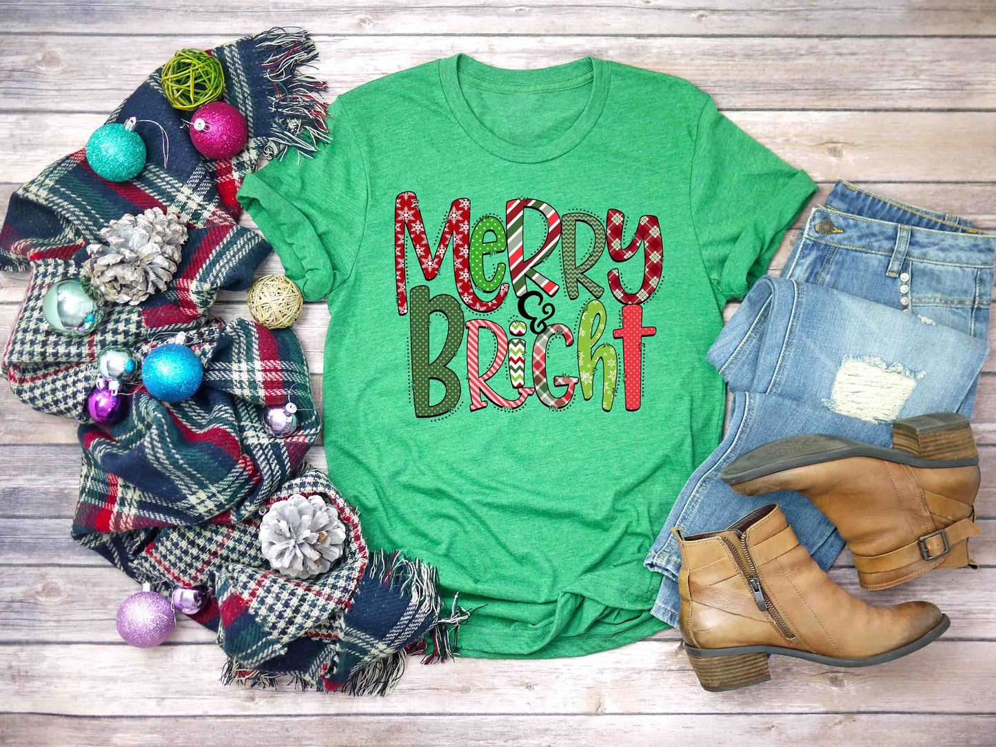 merry and bright doodle