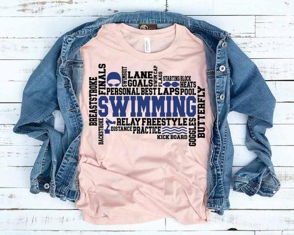 swimming swim lover t shirt
