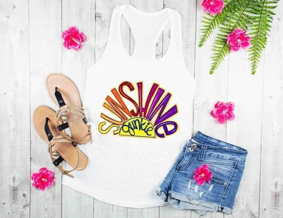 Sunshine Junkie Racerback Tank
