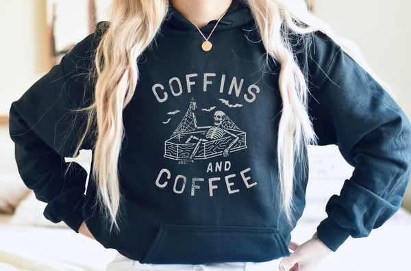 Coffins and Coffee Hooded Sweatshirt
