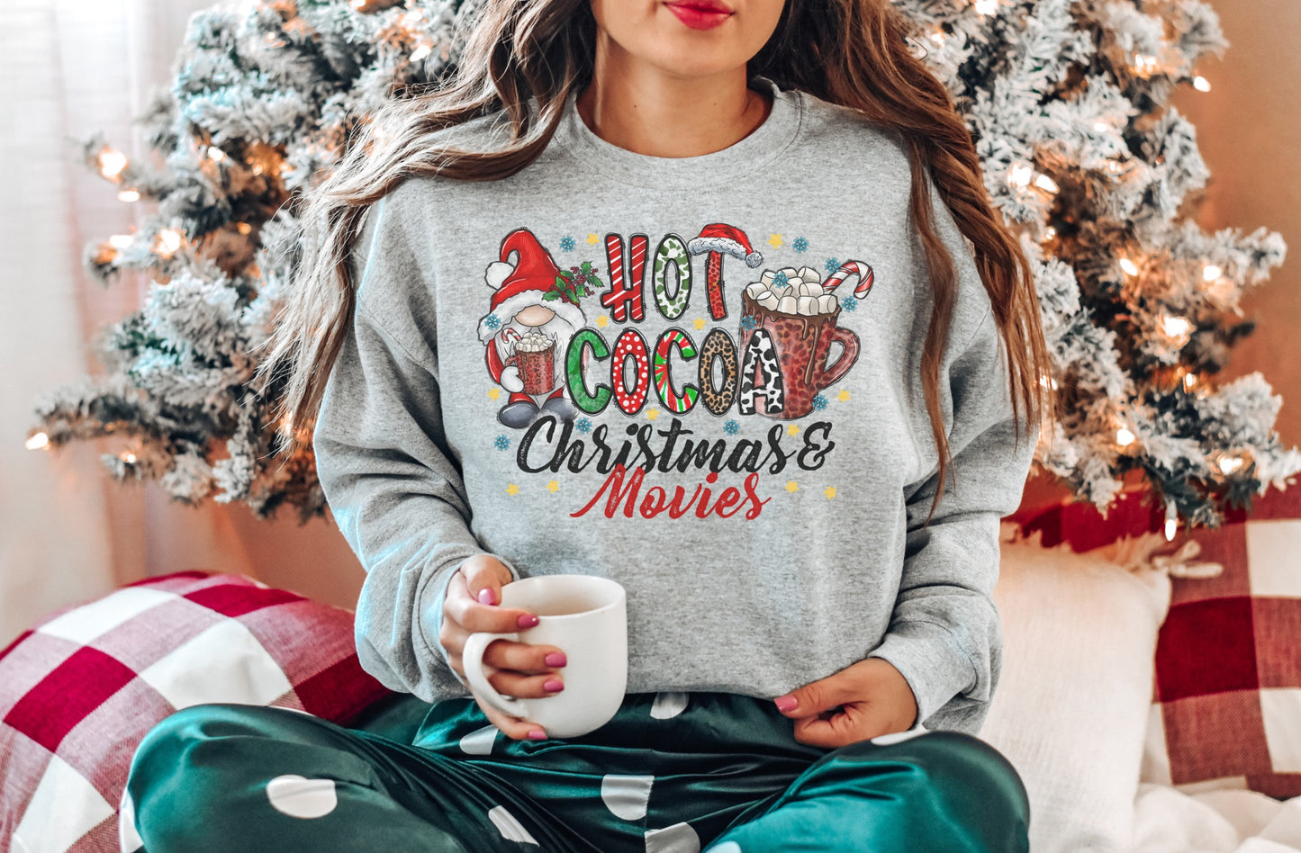 Hot Cocoa Christmas Movies Sweatshirt