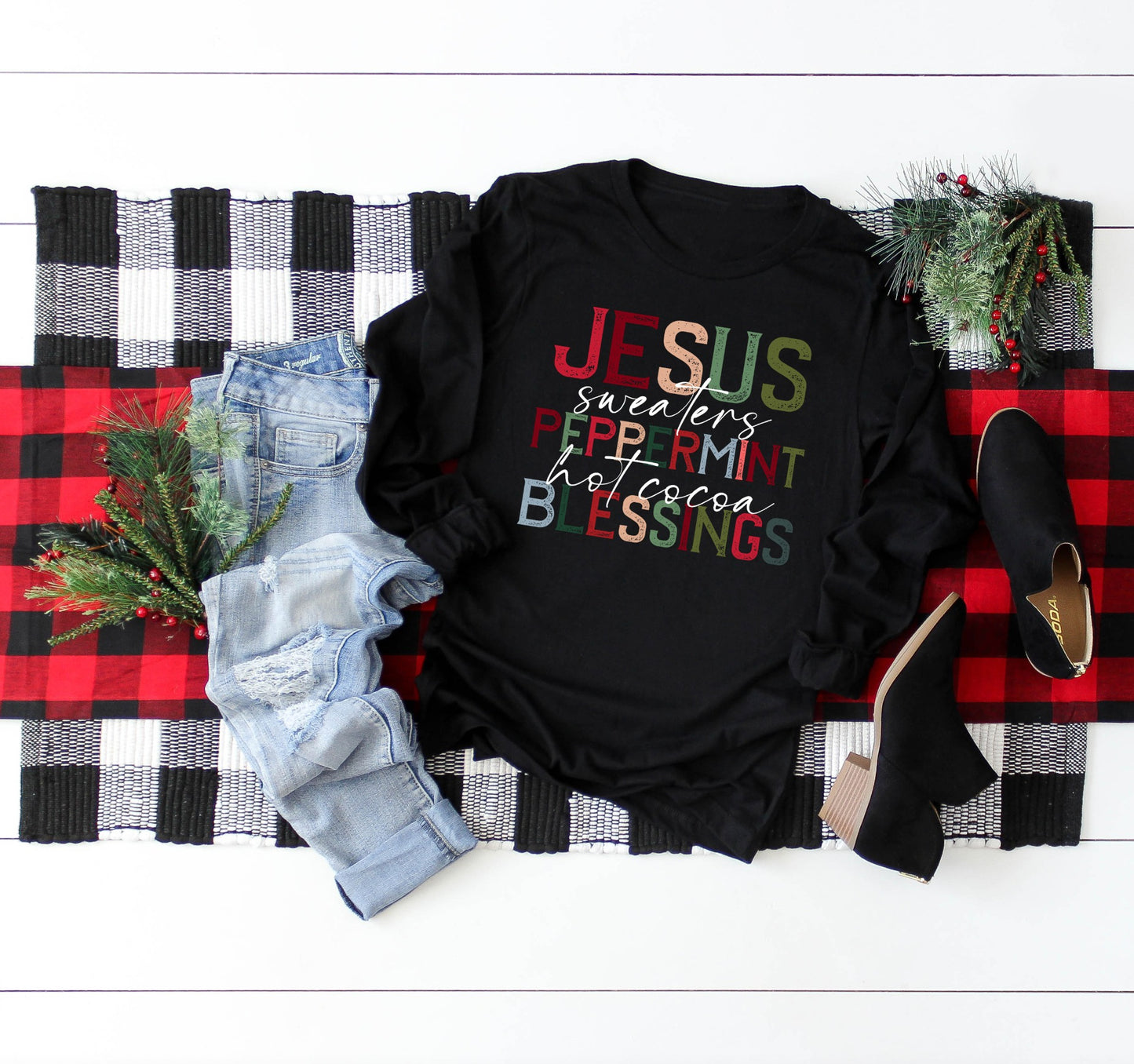 Jesus Sweaters Peppermint Long Sleeve Tee