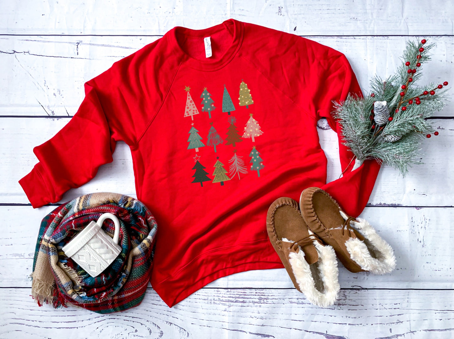 Boho Christmas Trees Sweatshirt
