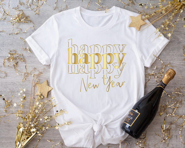 Happy New Year Gold Foil